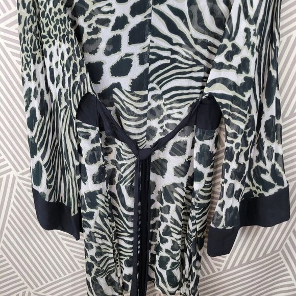 Spiegel Tunic Top size Large light sheer Swim cover up Leopard Zebra Cheetah - Picture 6 of 7